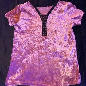 Velvet pink top